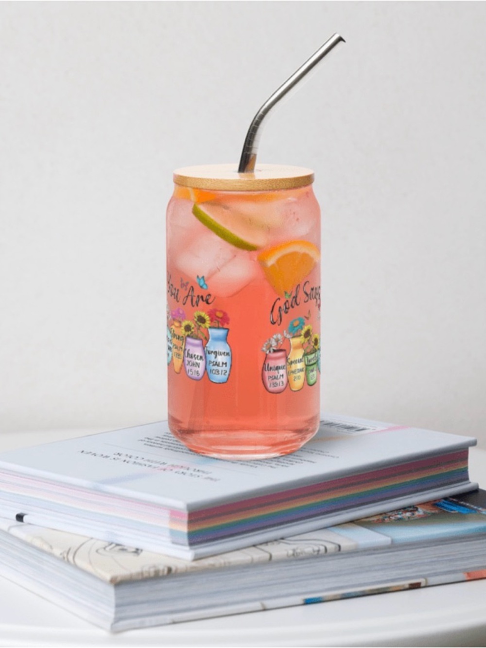 “GOD Says YOU ARE”, Custom Graphic Can-Shaped Glass-DrinkWare-ONE